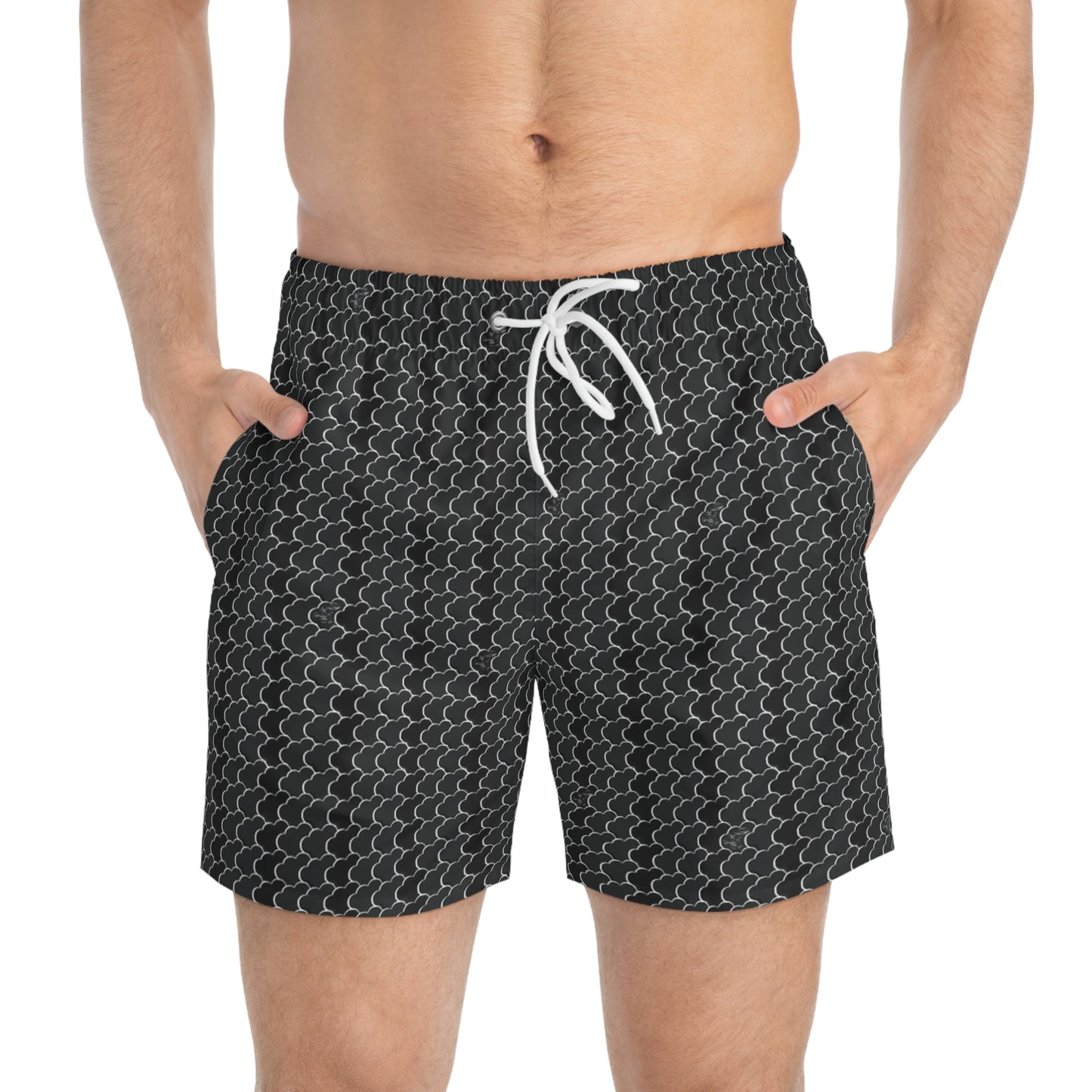 Black and White Swim Trunks