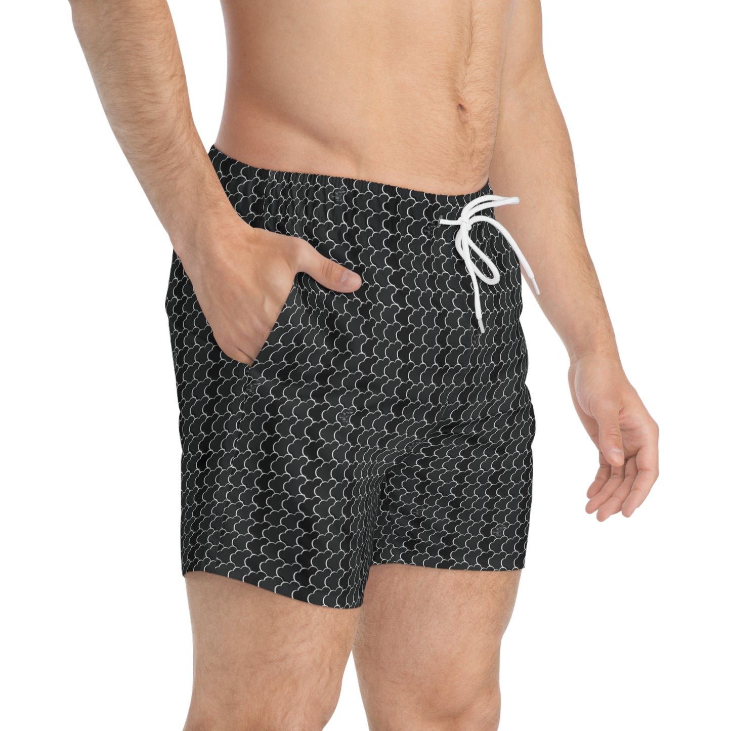 Black and White Swim Trunks